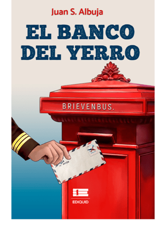 Juan S Albuja. El Banco del Yerro. En la imagen una mano que está dejando una carta en un buzón de color rojo