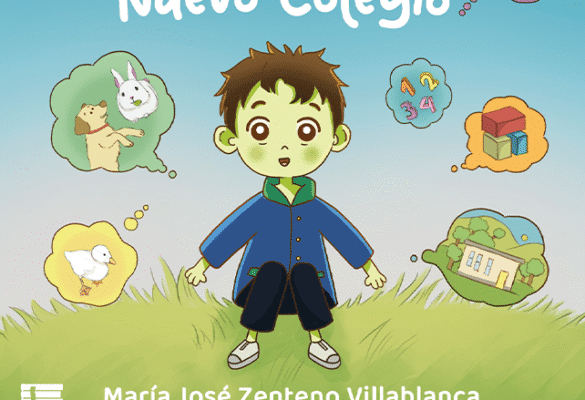 Ilustración del primer día de clases de Luis, un niño con Trastorno del Espectro Autista, mostrando su valentía y desafíos en el colegio.