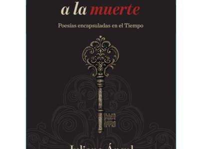 Portada del poemario Del desamor a la muerte de Juliana Ángel con fondo oscuro y título en letras blancas