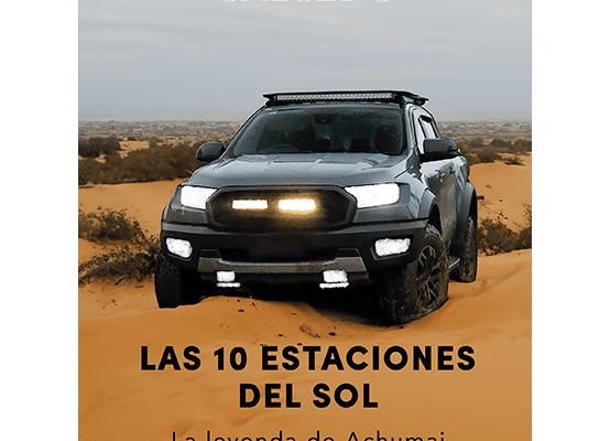 Portada de la novela Las 10 estaciones del sol: La leyenda de Achumai de Javier Salcedo, con elementos esotéricos y arqueológicos