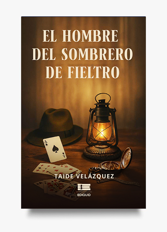 Portada del libro El hombre del sombrero de fieltro, novela sobre patriarcado en México escrita por Taide Velázquez