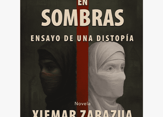Portada del libro Mundo en sombras, novela distópica de Xiemar Zarazua