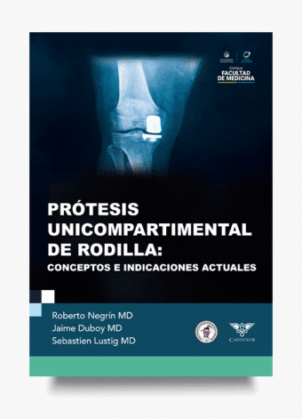 Portada del libro sobre prótesis unicompartimental de rodilla