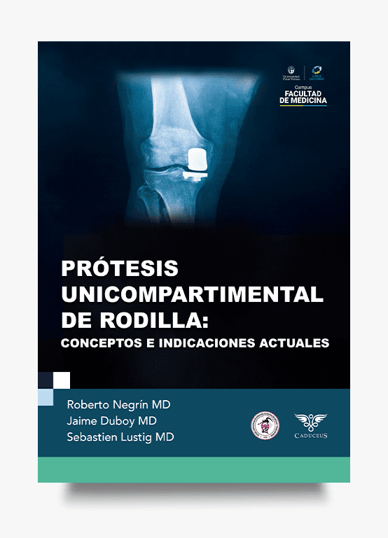 Portada del libro sobre prótesis unicompartimental de rodilla