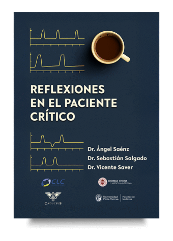 Portada del libro Reflexiones en el paciente crítico, guía sobre atención médica en el paciente crítico.