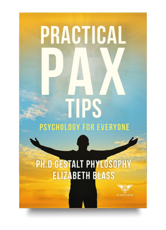 Portada del libro Practical PAX Tips: Psychology for Everyone, que enseña psicología práctica aplicada al bienestar cotidiano.