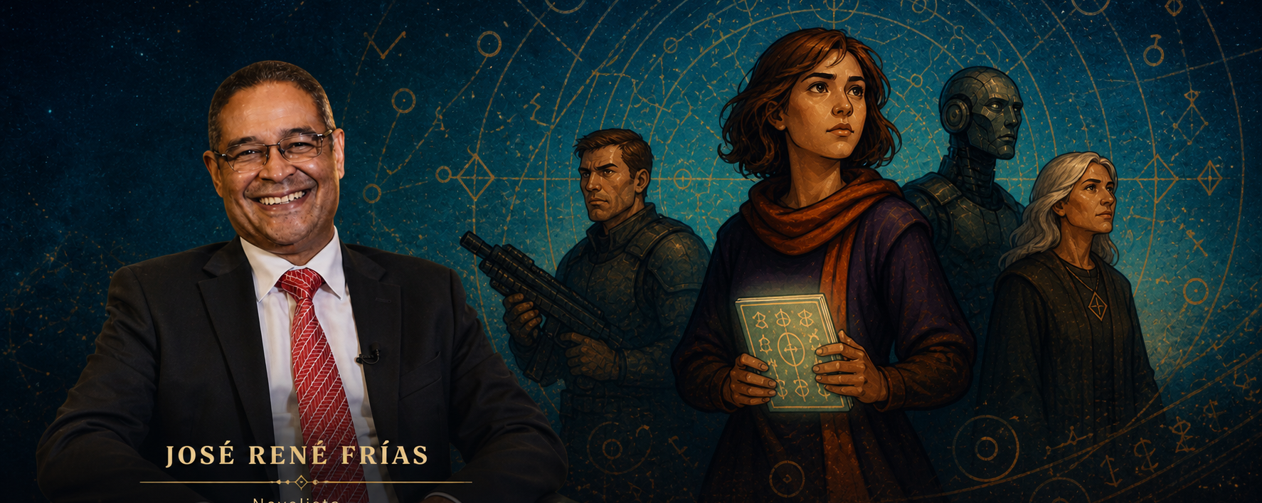 Entrevista a José René Frías sobre Los cronistas del Vacío, una novela que explora identidad, misterio y el lenguaje del universo.