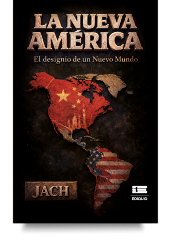Portada de La Nueva América, novela de ficción política y reflexión social.