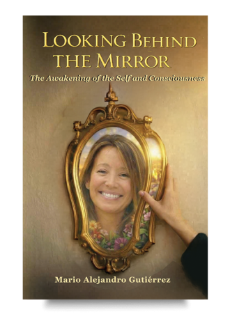 Cover of Looking Back at the Mirror, a book about applied philosophy and conscious personal development.