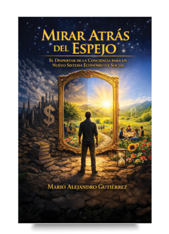 Portada de Mirar atrás del espejo, libro sobre despertar de la conciencia y transformación social.