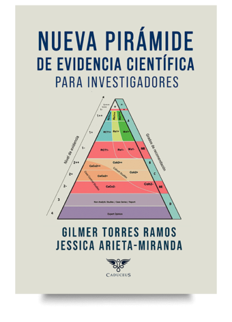 Portada de Nueva pirámide de evidencia científica para investigadores, libro sobre evidencia científica y metodología de investigación.