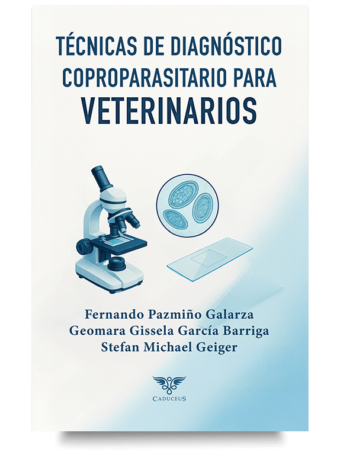 Portada de Técnicas de diagnóstico coproparasitario para veterinarios, libro sobre parasitología veterinaria y diagnóstico de parásitos intestinales.