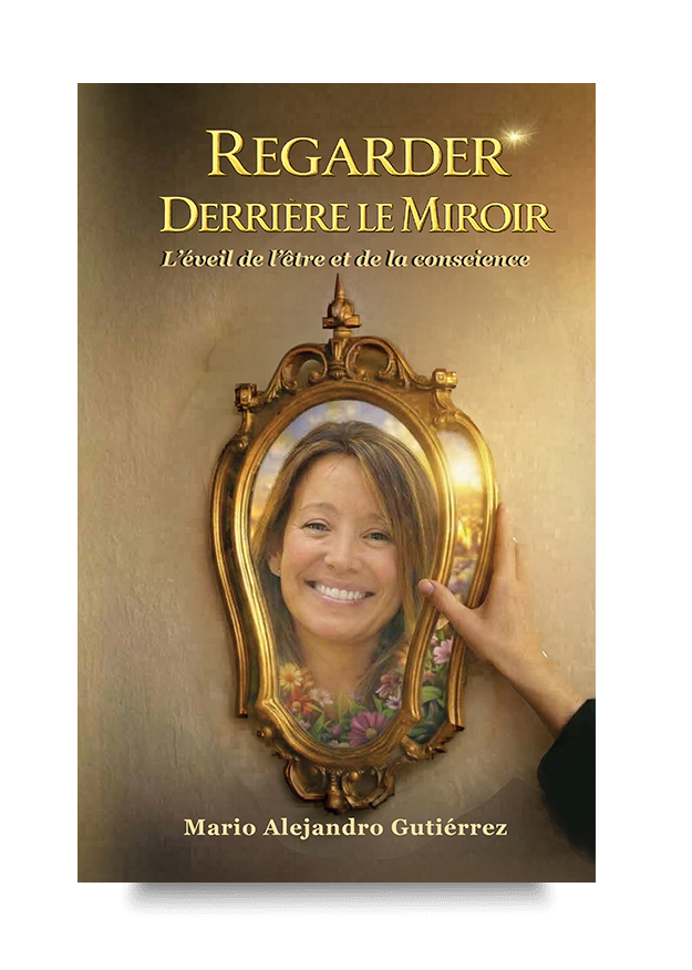 Un guide pratique pour développer la conscience de soi et vivre avec plus d’équilibre. Couverture du livre Regarder derrière le miroir, consacré à la philosophie appliquée et au développement personnel.