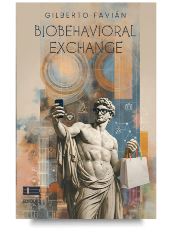 Cover of Biobehavioral Exchange, a book about self-reflection, consciousness, and philosophical exploration.