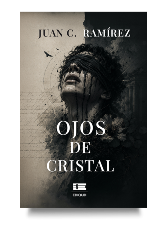 Portada de Ojos de cristal, libro de poesía melancólica.