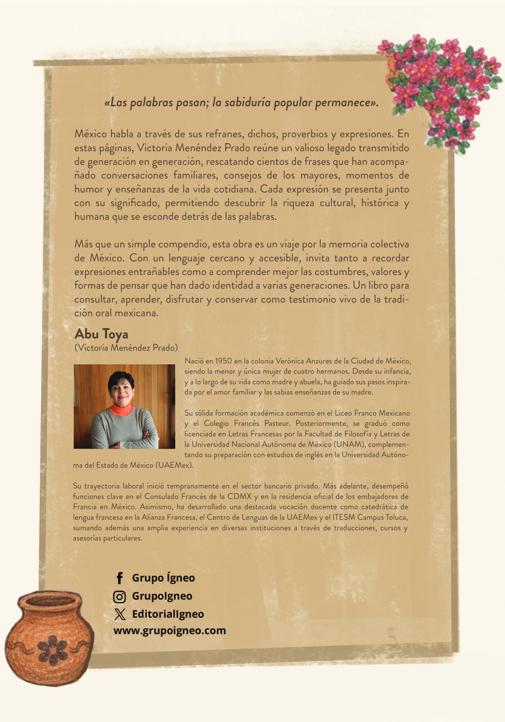 Contraportada de Así se habla en México. Compendio de refranes, dichos, expresiones y proverbios