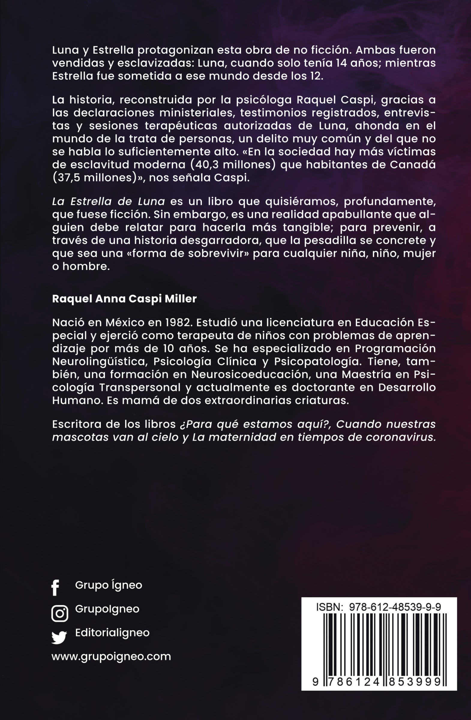 Contraportada de La Estrella de Luna