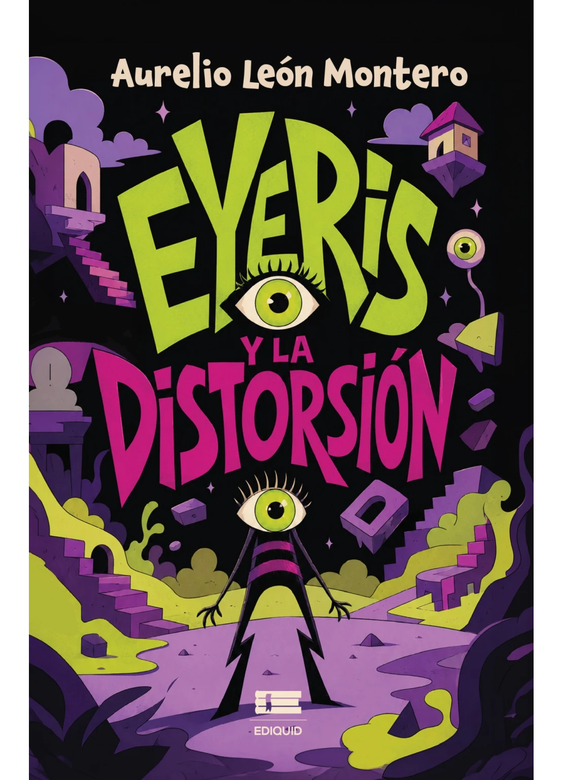 Mundos alternativos, portales y criaturas extraordinarias en una aventura infantil. Mundos alternativos en la portada de Eyeris y la distorsión.