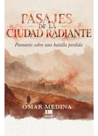 Poesía de guerra en la portada de Pasajes de la ciudad radiante.